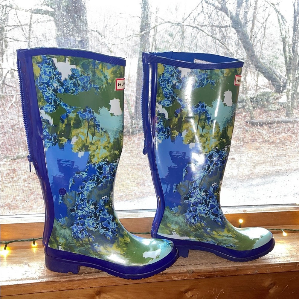 Hunter/Target collaboration Rain Boots - (6) Blue, Green - Picture 2 of 12